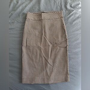 RW&CO. Black and Cream Checkered Pencil Skirt